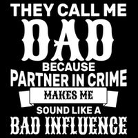 Dad Bad Influence Drawstring Bag