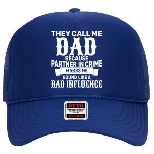 Dad Bad Influence High Crown Mesh Back Trucker Hat