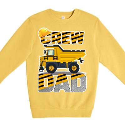 Dad Birthday Crew Construction Party Premium Crewneck Sweatshirt