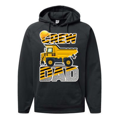 Dad Birthday Crew Construction Party Performance Fleece Hoodie