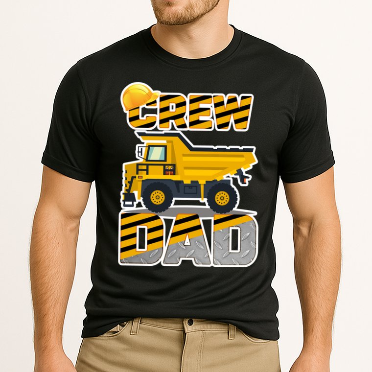 Dad Birthday Crew Construction Party Cooling Performance Crew T-Shirt