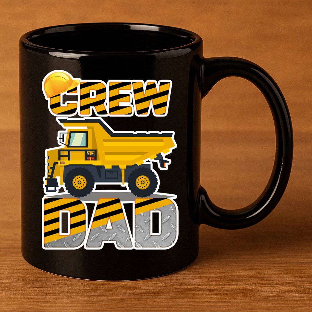 Dad Birthday Crew Construction Party 11oz C Handle Ceramic Mug