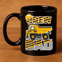 Dad Birthday Crew Construction Party 11oz C Handle Ceramic Mug