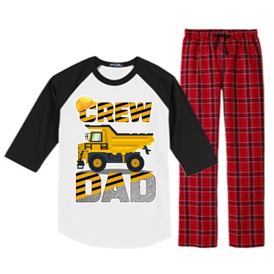 Dad Birthday Crew Construction Party Raglan Sleeve Pajama Set