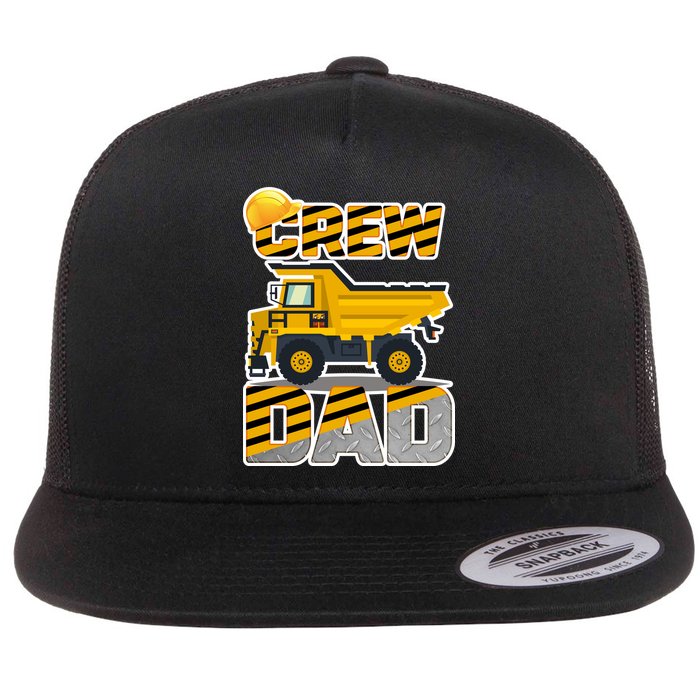 Dad Birthday Crew Construction Party Flatbill Hat