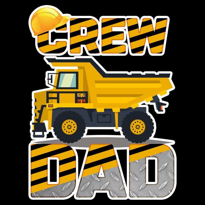 Dad Birthday Crew Construction Party Flatbill Hat