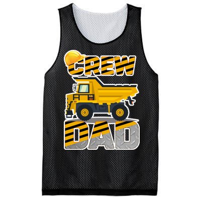 Dad Birthday Crew Construction Party Mesh Reversible Basketball Jersey Tank