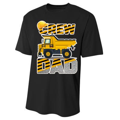 Dad Birthday Crew Construction Party Performance Sprint T-Shirt