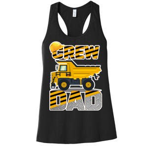 Dad Birthday Crew Construction Party Women's Racerback Tank