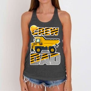 Dad Birthday Crew Construction Party Women's Knotted Racerback Tank