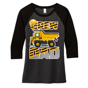 Dad Birthday Crew Construction Party Women's Tri-Blend 3/4-Sleeve Raglan Shirt