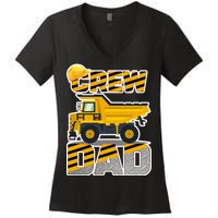 Dad Birthday Crew Construction Party Women's V-Neck T-Shirt