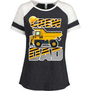 Dad Birthday Crew Construction Party Enza Ladies Jersey Colorblock Tee