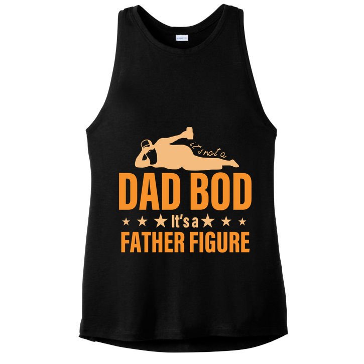 Dad Bod It's A Father Figure Funny  Ladies PosiCharge Tri-Blend Wicking Tank
