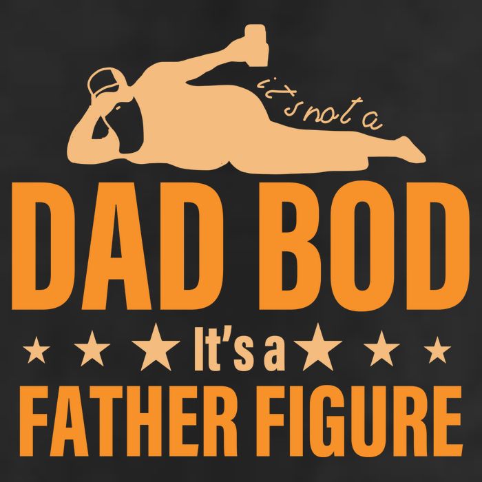 Dad Bod It's A Father Figure Funny  Garment-Dyed Fleece Hoodie