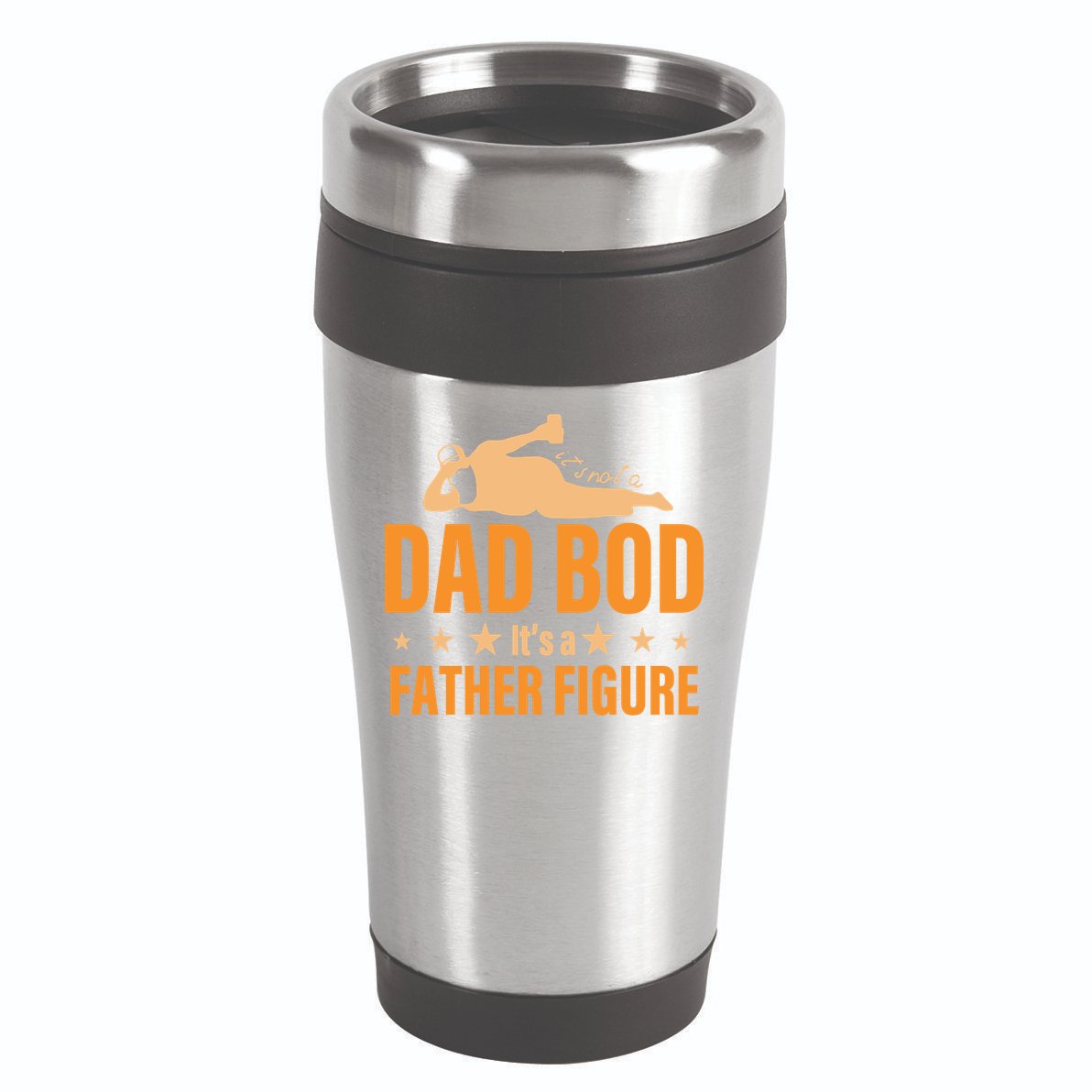 Dad Bod It's A Father Figure Funny  16oz Travel Tumbler