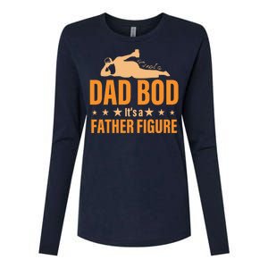 Dad Bod It's A Father Figure Funny  Womens Cotton Relaxed Long Sleeve T-Shirt