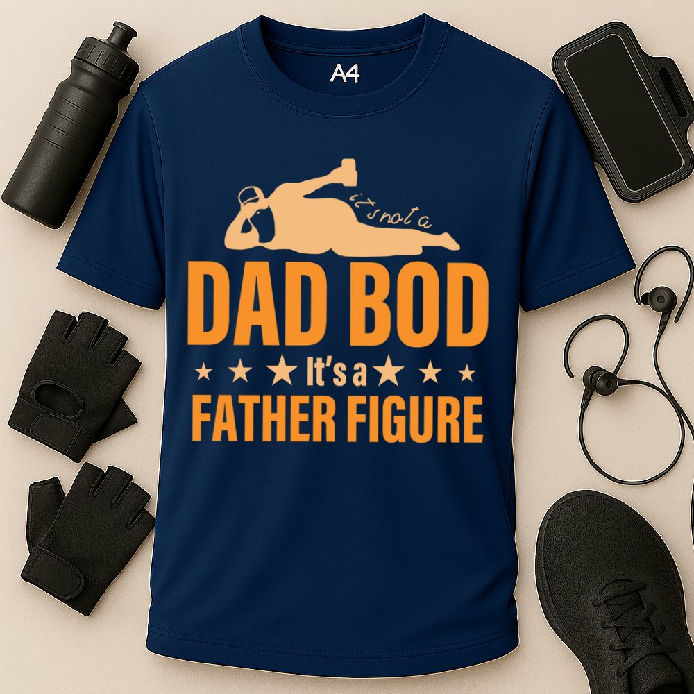 Dad Bod It's A Father Figure Funny  Performance Shirt