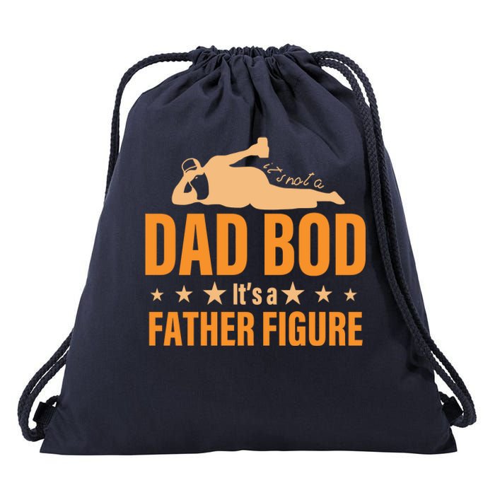 Dad Bod It's A Father Figure Funny  Drawstring Bag