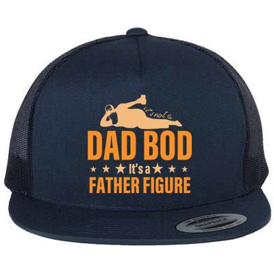 Dad Bod It's A Father Figure Funny  Flat Bill Trucker Hat