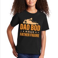 Dad Bod It's A Father Figure Funny  Kids T-Shirt
