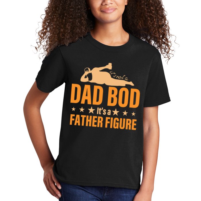 Dad Bod It's A Father Figure Funny  Kids T-Shirt