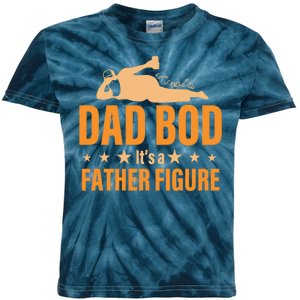 Dad Bod It's A Father Figure Funny  Kids Tie-Dye T-Shirt