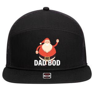 Dad Bod Santa Claus Christmas 7 Panel Mesh Trucker Snapback Hat