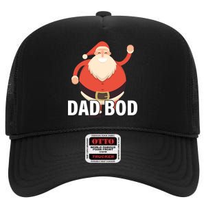 Dad Bod Santa Claus Christmas High Crown Mesh Back Trucker Hat