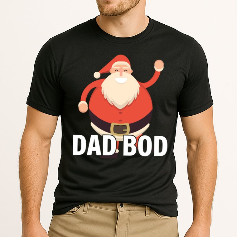 Dad Bod Santa Claus Christmas Cooling Performance Crew T-Shirt