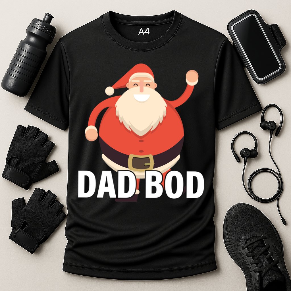Dad Bod Santa Claus Christmas Cooling Performance Crew T-Shirt