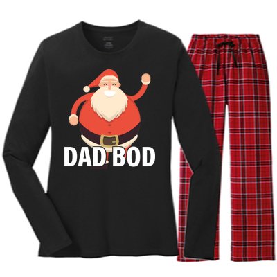 Dad Bod Santa Claus Christmas Women's Long Sleeve Flannel Pajama Set 