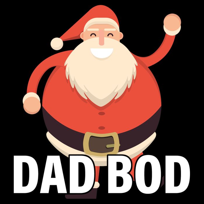 Dad Bod Santa Claus Christmas Cooling Performance Long Sleeve Crew