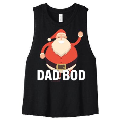 Dad Bod Santa Claus Christmas Women's Racerback Cropped Tank