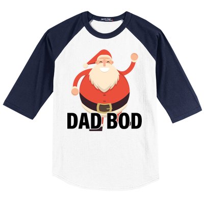 Dad Bod Santa Claus Christmas Baseball Sleeve Shirt