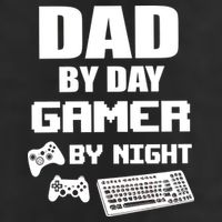 Dad By Day Gamer By Night 7 Panel Mesh Trucker Snapback Hat