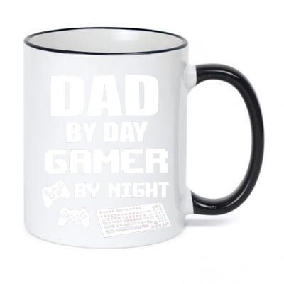 Dad By Day Gamer By Night 11oz Black Color Changing Mug