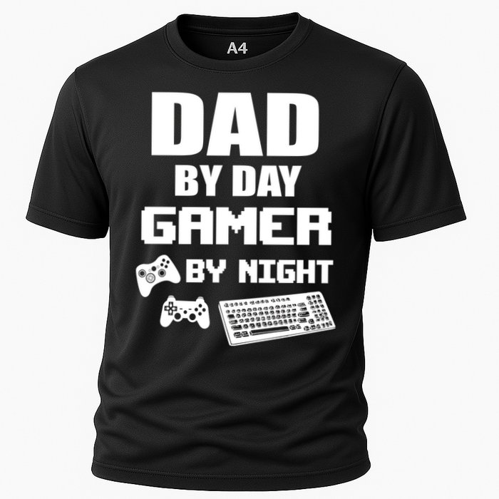 Dad By Day Gamer By Night Cooling Performance Crew T-Shirt