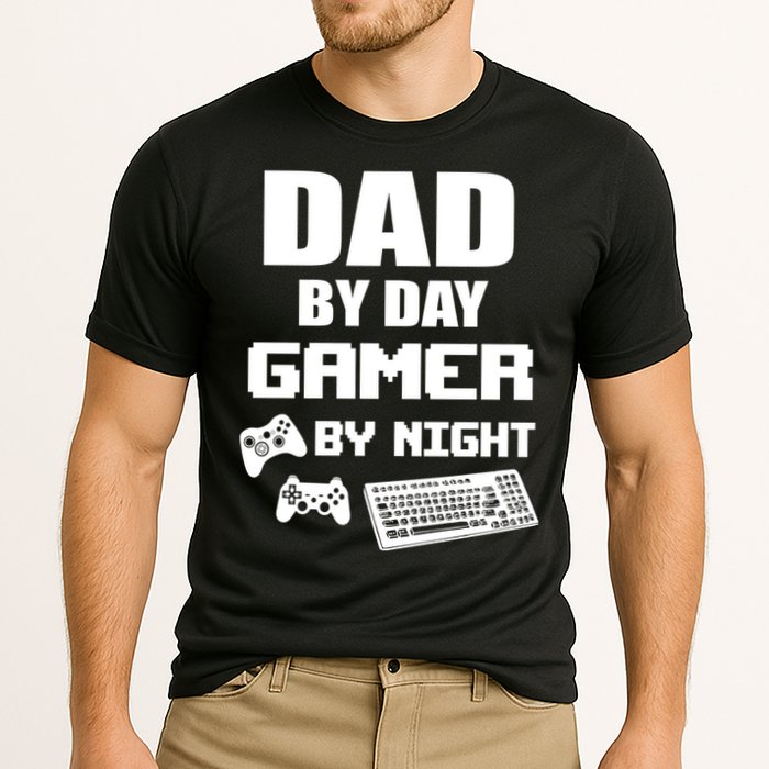 Dad By Day Gamer By Night Cooling Performance Crew T-Shirt