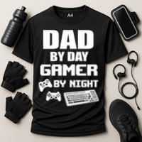 Dad By Day Gamer By Night Cooling Performance Crew T-Shirt