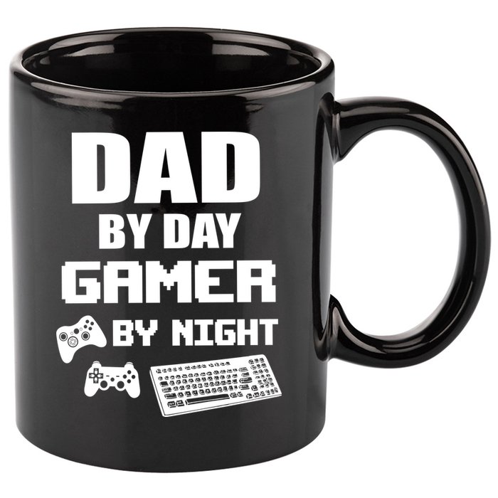Dad By Day Gamer By Night 11oz C Handle Ceramic Mug