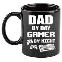 Dad By Day Gamer By Night 11oz C Handle Ceramic Mug