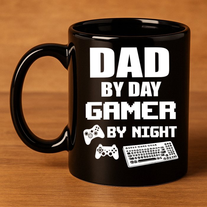 Dad By Day Gamer By Night 11oz C Handle Ceramic Mug