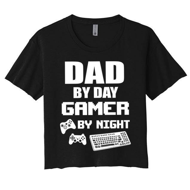 Dad By Day Gamer By Night Crop Top