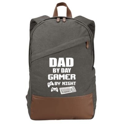 Dad By Day Gamer By Night Cotton Canvas Backpack