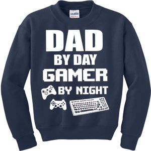 Dad By Day Gamer By Night Kids Sweatshirt