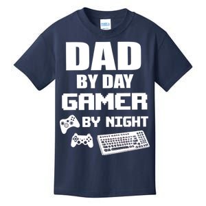 Dad By Day Gamer By Night Kids T-Shirt