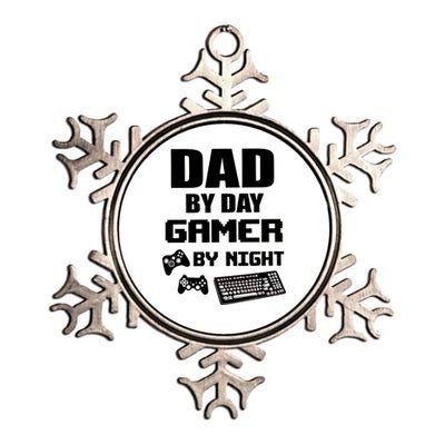 Dad By Day Gamer By Night Metallic Star Ornament