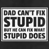 Dad Can't Fit Stupid But He Can What Stupid Does Crop Fleece Hoodie