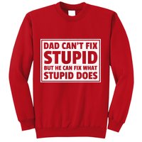 Dad Can't Fit Stupid But He Can What Stupid Does Sweatshirt